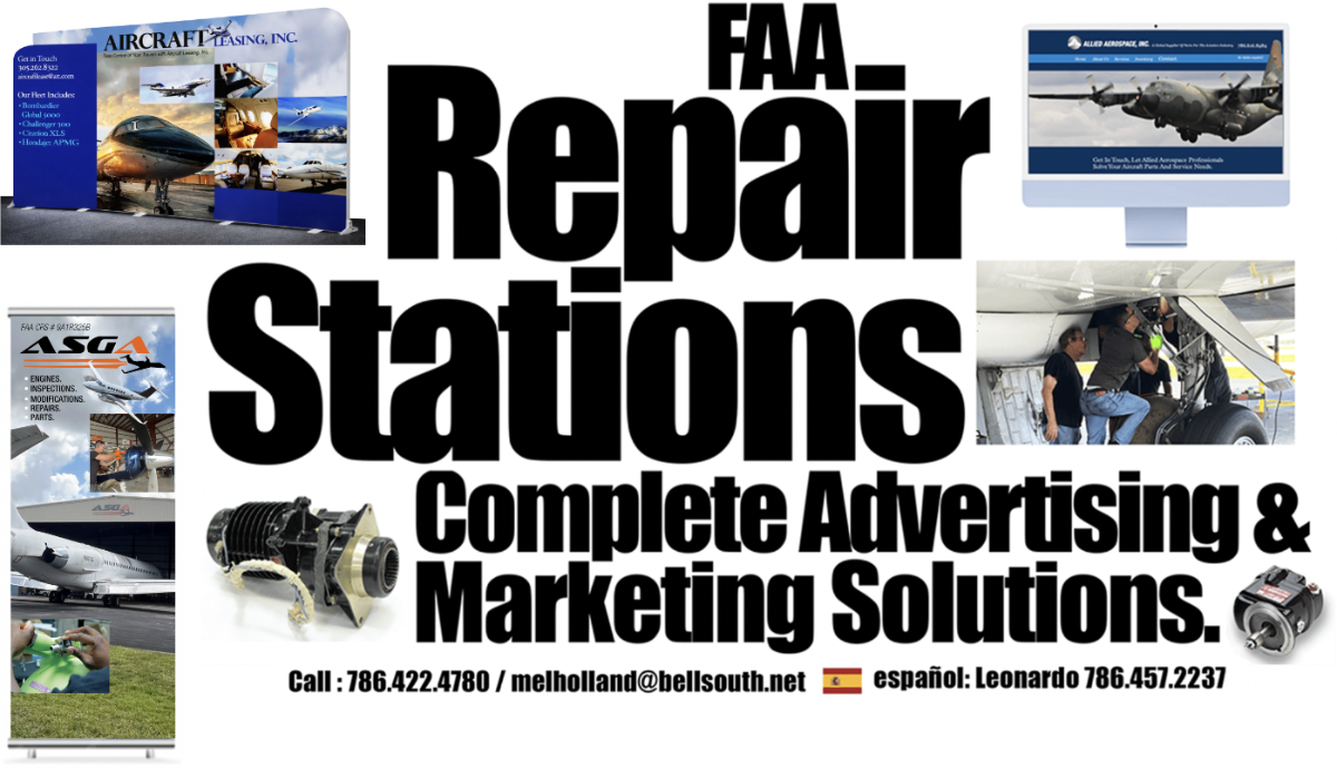 FAA Repair Stations complete advertising and marketing solutions.